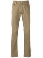 Jacob Cohen Tapered Trousers, Men's, Size: 40, Nude/neutrals, Cotton/spandex/elastane