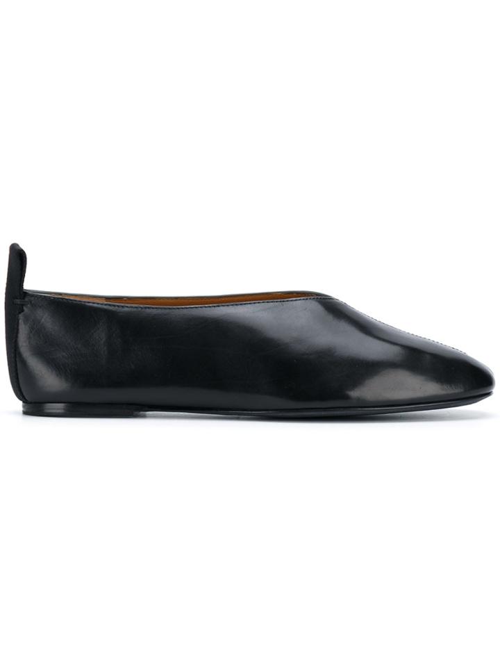 Joseph Pointed Toe Ballerinas - Black