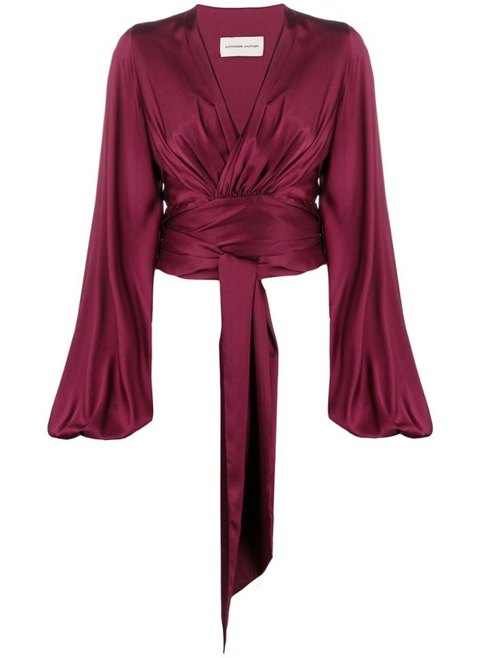 Alexandre Vauthier Ruched Detail Blouse - Red