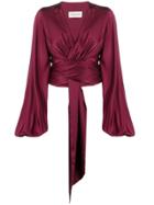 Alexandre Vauthier Ruched Detail Blouse - Red