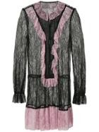 Anna Sui Lace Drop Waist Dress - Black