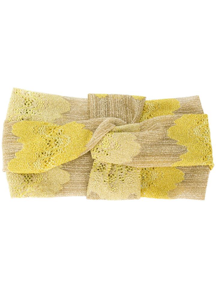 Missoni Embroidered Hairband - Yellow & Orange