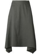 Fabiana Filippi Pleated Skirt, Women's, Size: 44, Green, Cotton/linen/flax/spandex/elastane/polybutylene Terephthalate (pbt)