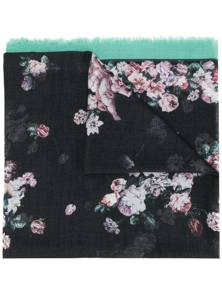 Dolce & Gabbana Cartoons Angel Print Scarf - Black