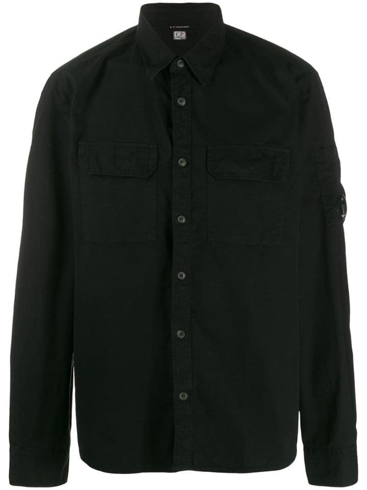 Cp Company Slim Patch Pocket Shirt - Black