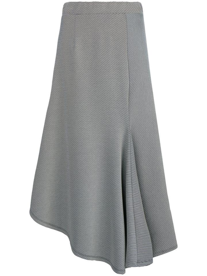 Sid Neigum Striped Asymmetric Skirt - White