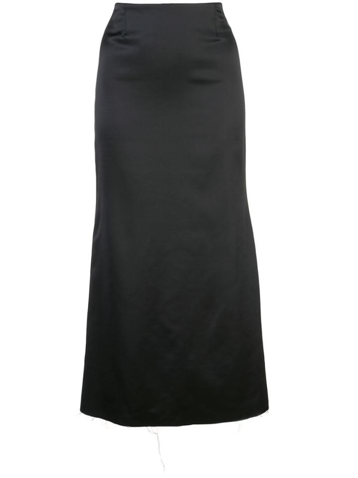 Marina Moscone High-waisted Long Skirt - Black