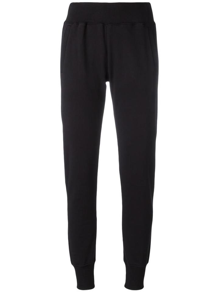 Mm6 Maison Margiela Cropped Sweatpants, Women's, Size: Xs, Black, Cotton/spandex/elastane