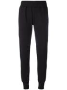 Mm6 Maison Margiela Cropped Sweatpants, Women's, Size: Xs, Black, Cotton/spandex/elastane