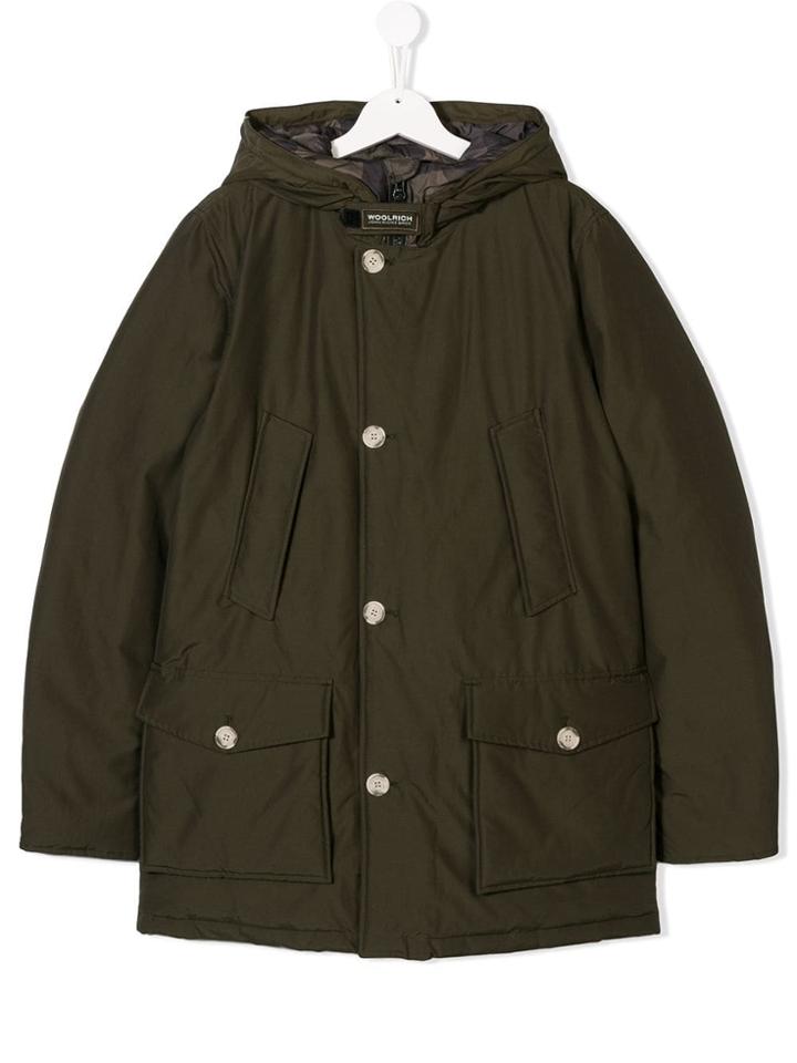 Woolrich Kids Teen Classic Padded Parka - Green