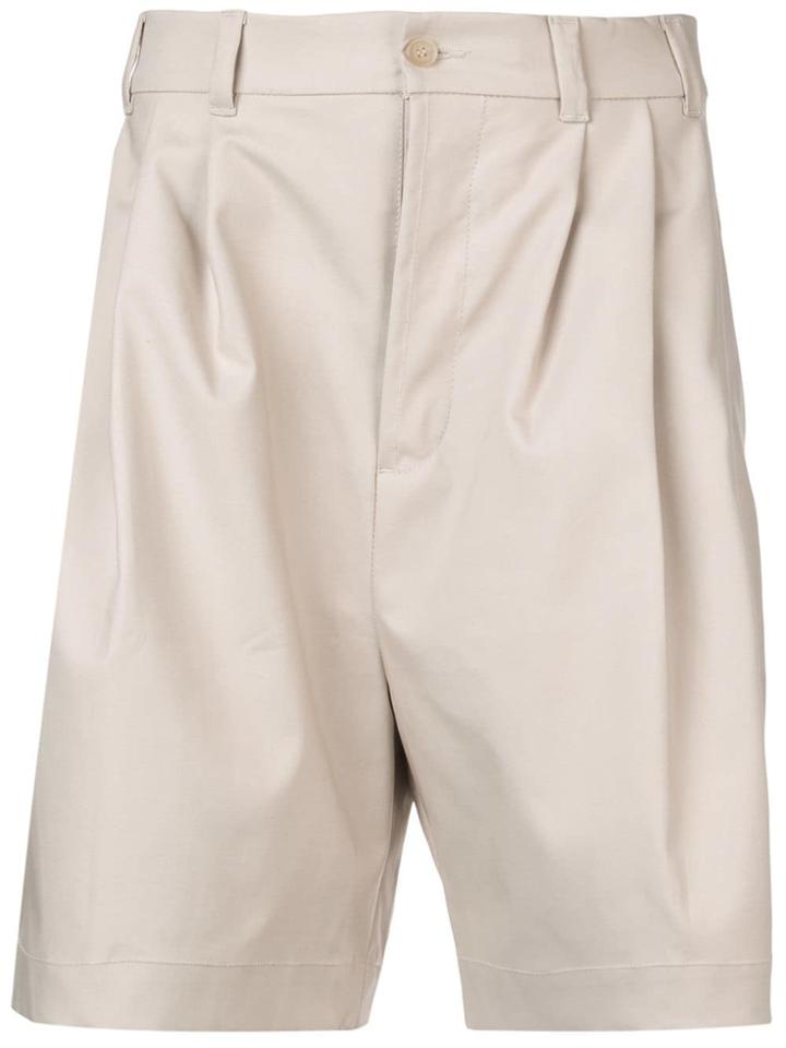 Hed Mayner Wide Leg Shorts - Brown