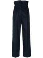 Jil Sander Gathered Side Trousers - Blue