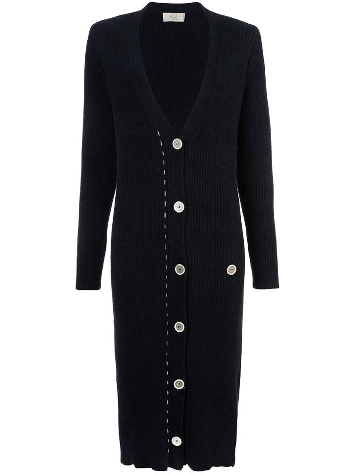 Maison Flaneur Midi Card-coat - Black
