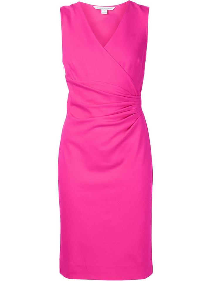 Diane Von Furstenberg Wrap Dress, Women's, Size: 6, Pink/purple, Viscose/polyamide/spandex/elastane