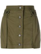 Saint Laurent Button-down Mini Skirt - Green