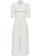 Prada Pussybow Blouse Dress - White