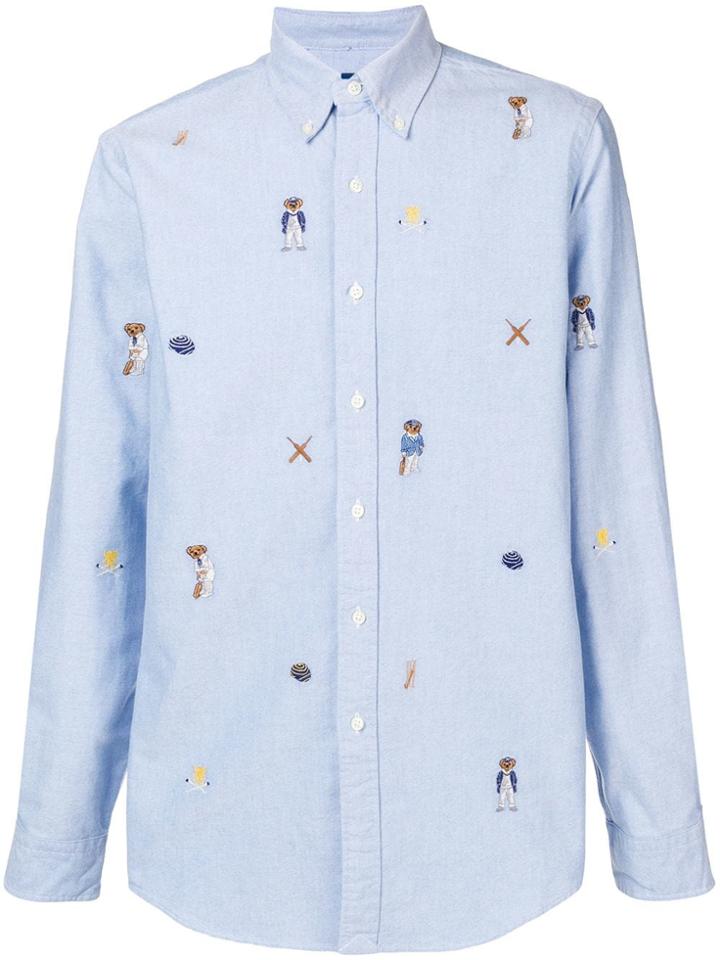 Polo Ralph Lauren Teddy Bear Embroidery Shirt - Blue