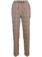 P.a.r.o.s.h. High-waisted Checked Trousers - Nude & Neutrals