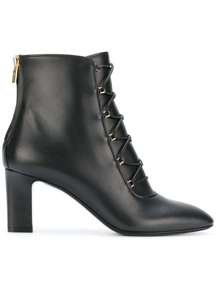 Salvatore Ferragamo Lace-up Ankle Boots - Black