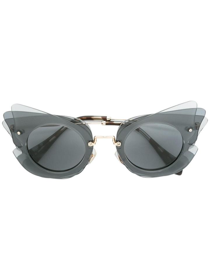 Miu Miu Eyewear Collection Butterfly Sunglasses - Black
