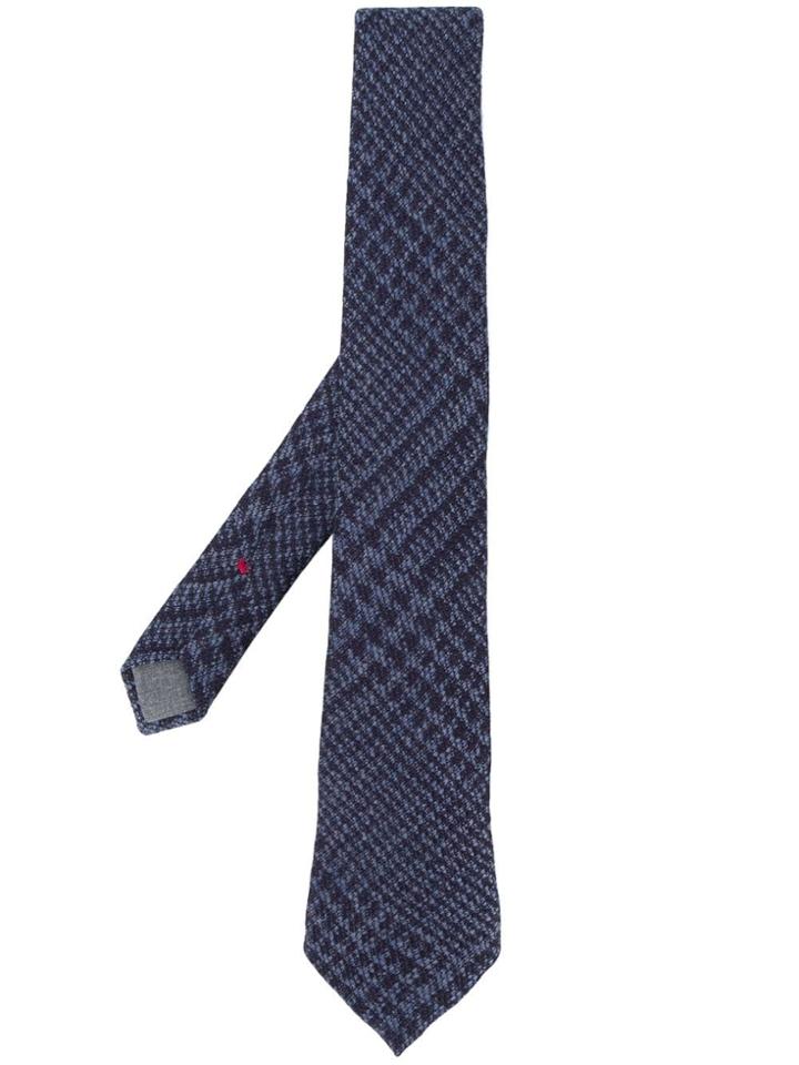 Brunello Cucinelli Houndstooth Tie - Blue