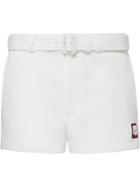 Prada Short Logo Shorts - White