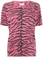 Saint Laurent Zebra Print T-shirt - Pink