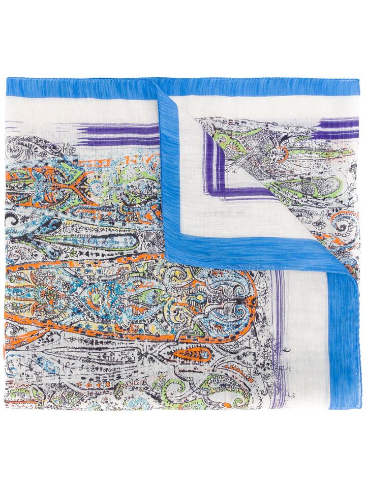 Etro - Printed Scarf - Women - Silk/linen/flax - One Size, Silk/linen/flax
