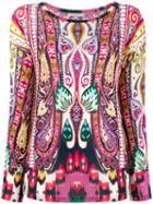 Etro Patterned Jumper, Women's, Size: 40, Pink/purple, Viscose/spandex/elastane