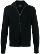 Tom Ford Full Zip Cable-knit Sweater - Blue