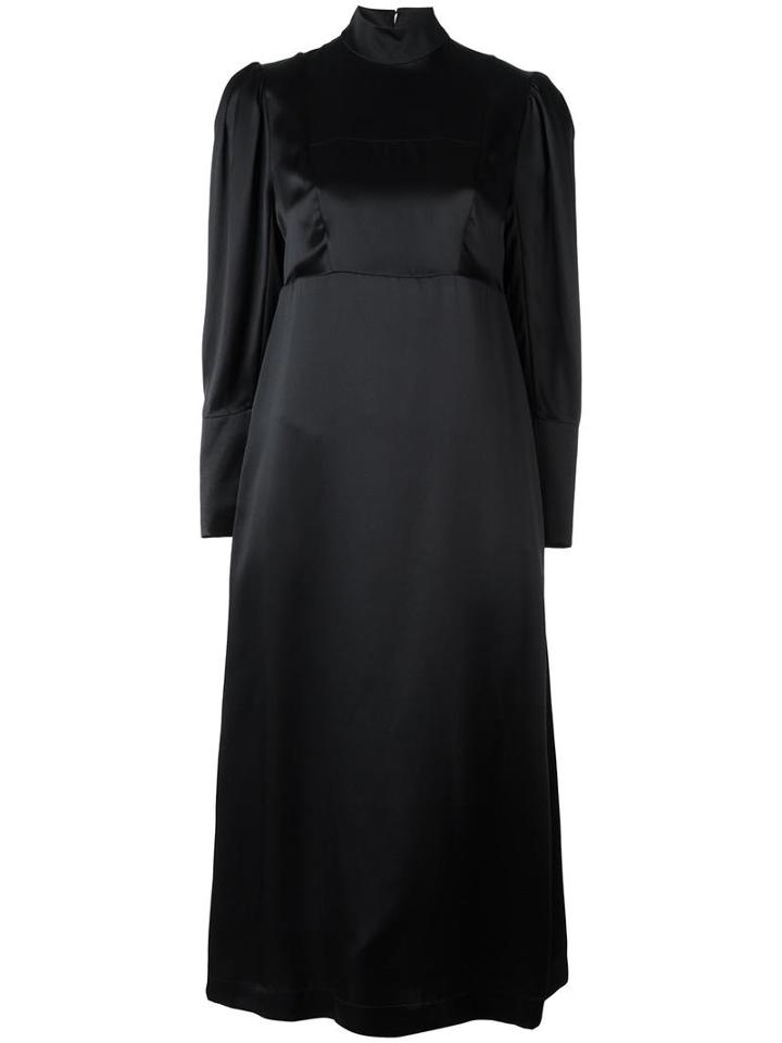 Simone Rocha - High Neck Dress - Women - Silk - 10, Women's, Black, Silk