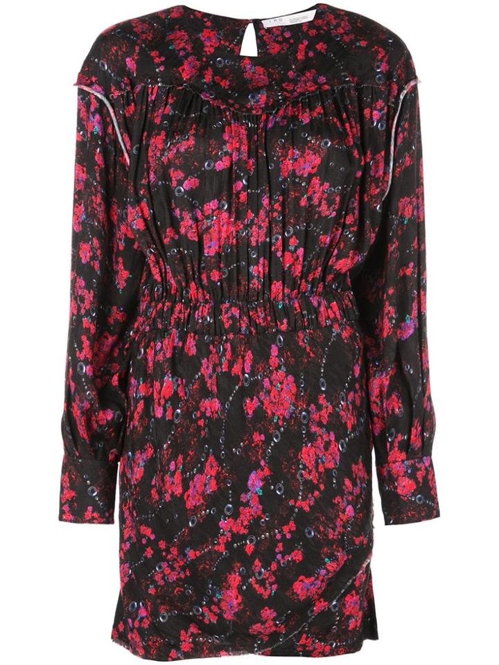 Iro Short Printed Dress - Black