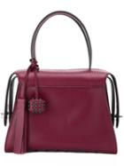 Tod's Studded Cube & Tassel Tote, Women's, Pink/purple, Leather