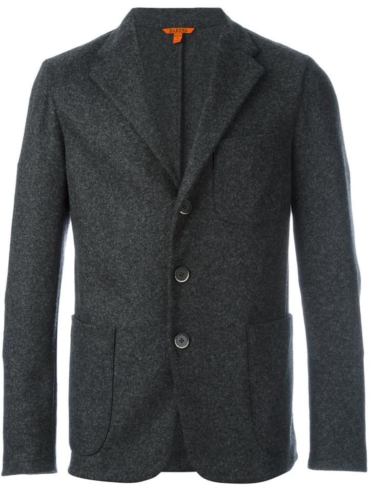 Barena 'torceo Isonzo' Blazer, Men's, Size: 54, Grey, Cotton/polyamide/virgin Wool