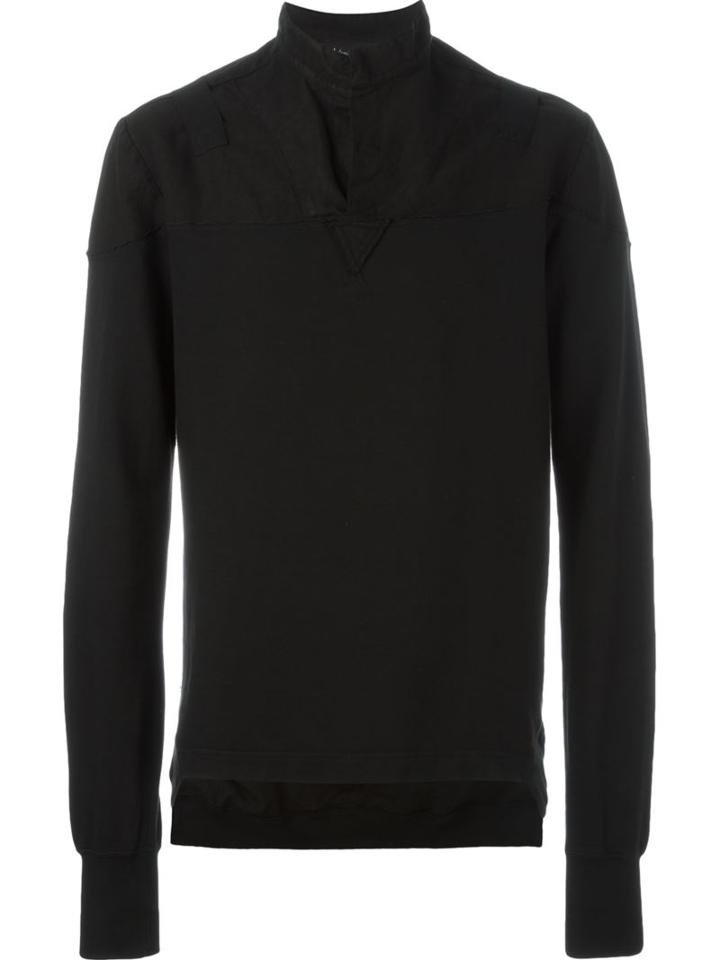 Andrea Ya'aqov Necked Parachute Sweatshirt, Men's, Size: Large, Black, Cotton