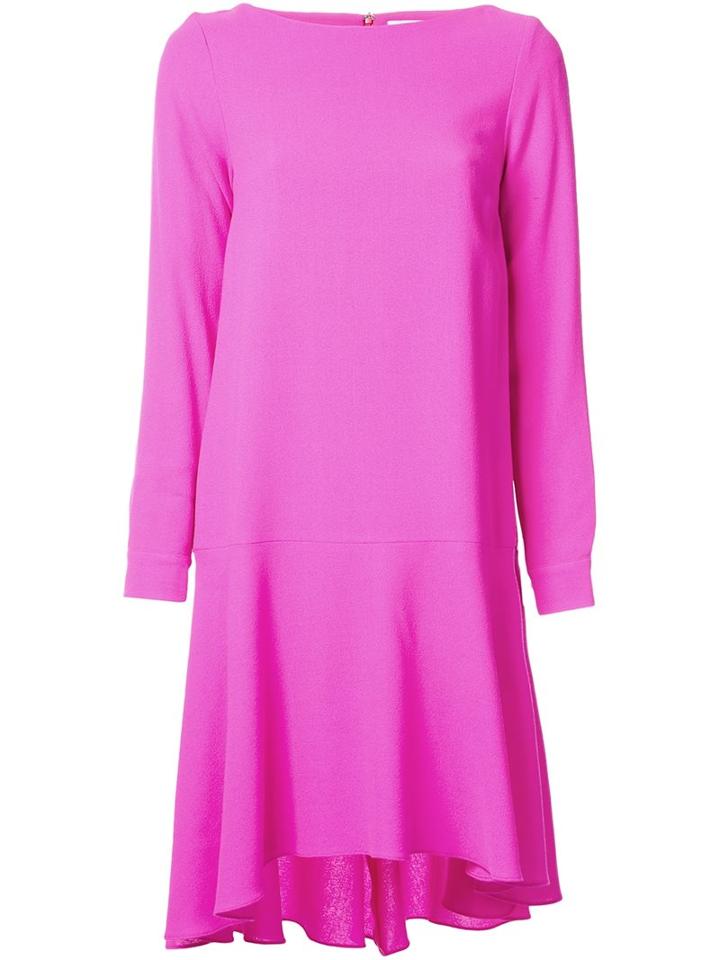 Osman Drop Waist Dress, Women's, Size: 8, Pink/purple, Wool