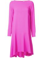 Osman Drop Waist Dress, Women's, Size: 8, Pink/purple, Wool