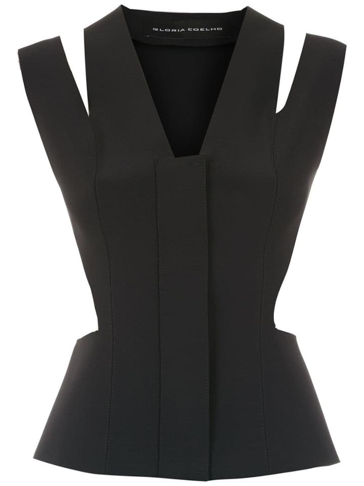 Gloria Coelho Cut Out Vest - Black