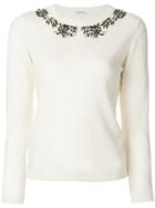 P.a.r.o.s.h. Crystal Embroidered Top - Nude & Neutrals