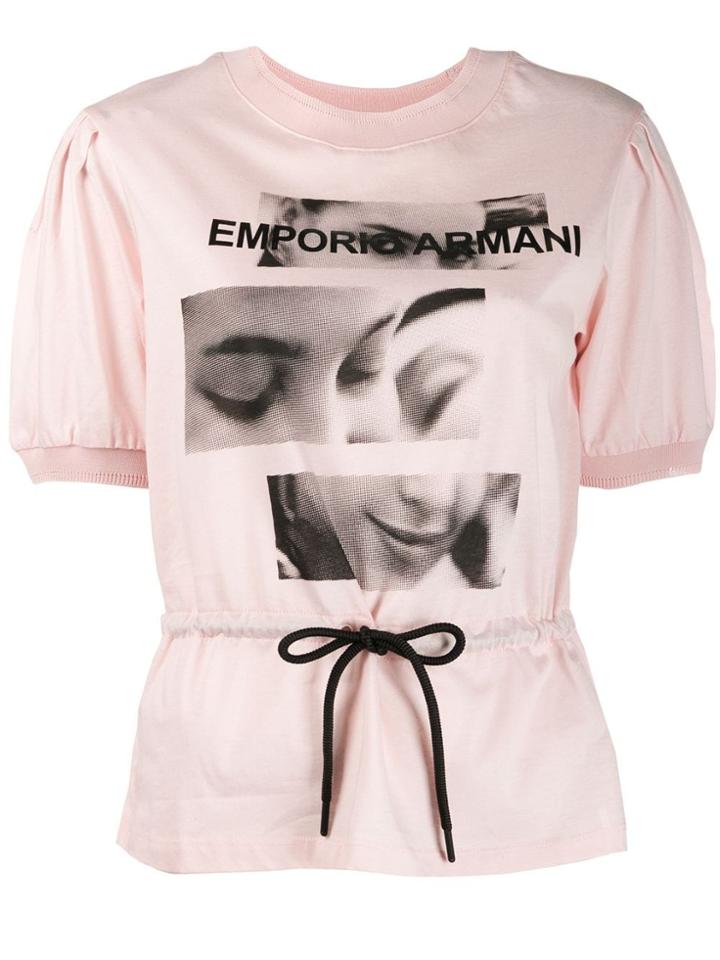 Emporio Armani Graphic Belted Top - Pink