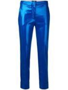 Pt01 Metallic Sheen Trousers - Blue