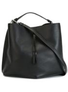 Maison Margiela Drawstring Bucket Bag, Women's, Black, Leather
