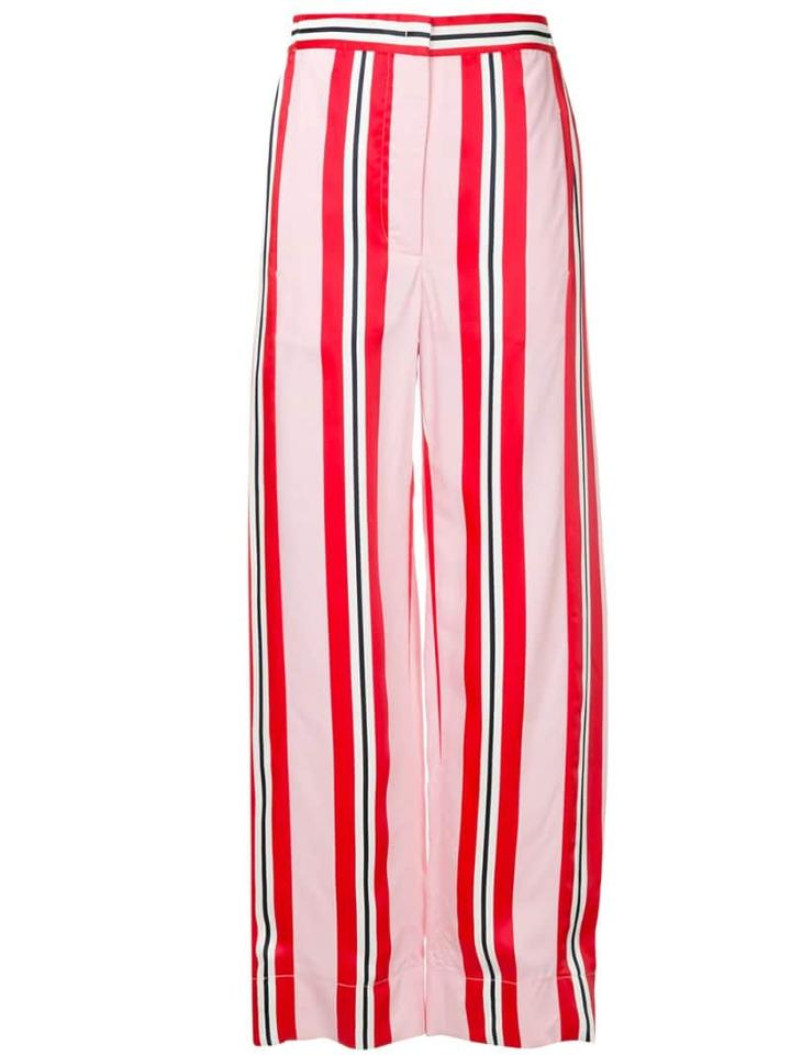 Cédric Charlier High Rise Palazzo Trousers - Red