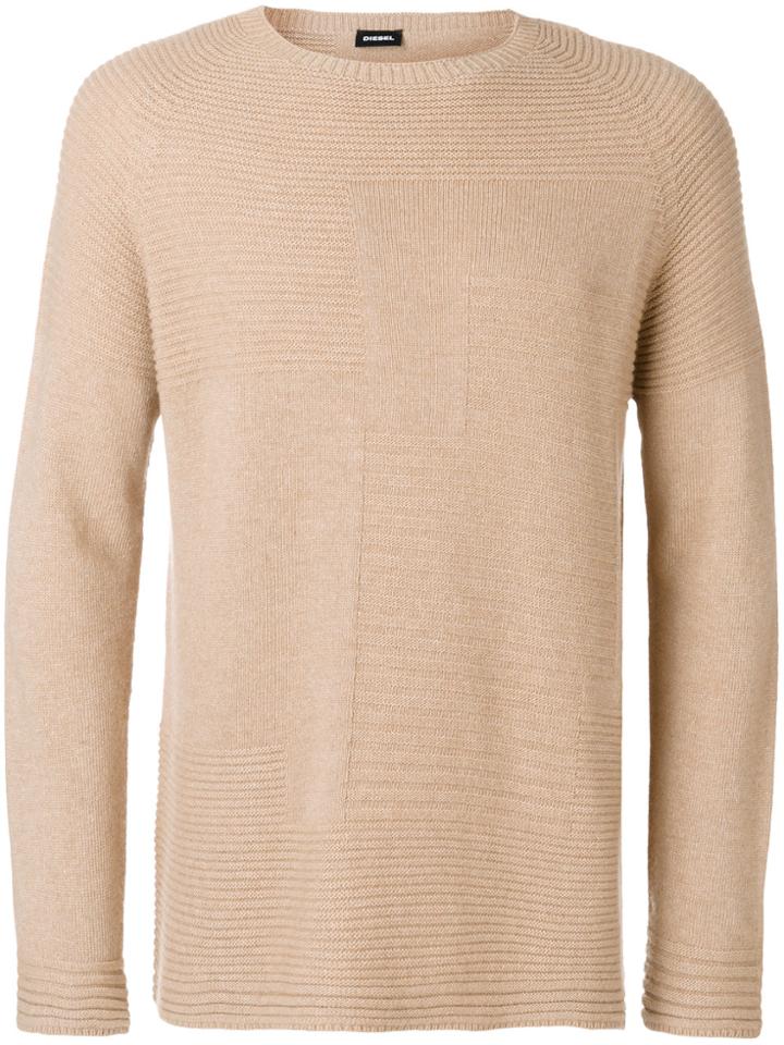 Diesel Crew Neck Jumper - Nude & Neutrals