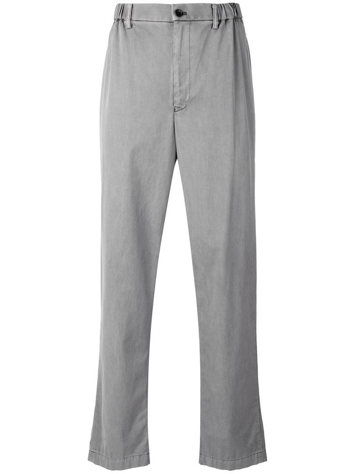 Issey Miyake Men - Wide-leg Trousers - Men - Cotton - 1, Grey, Cotton