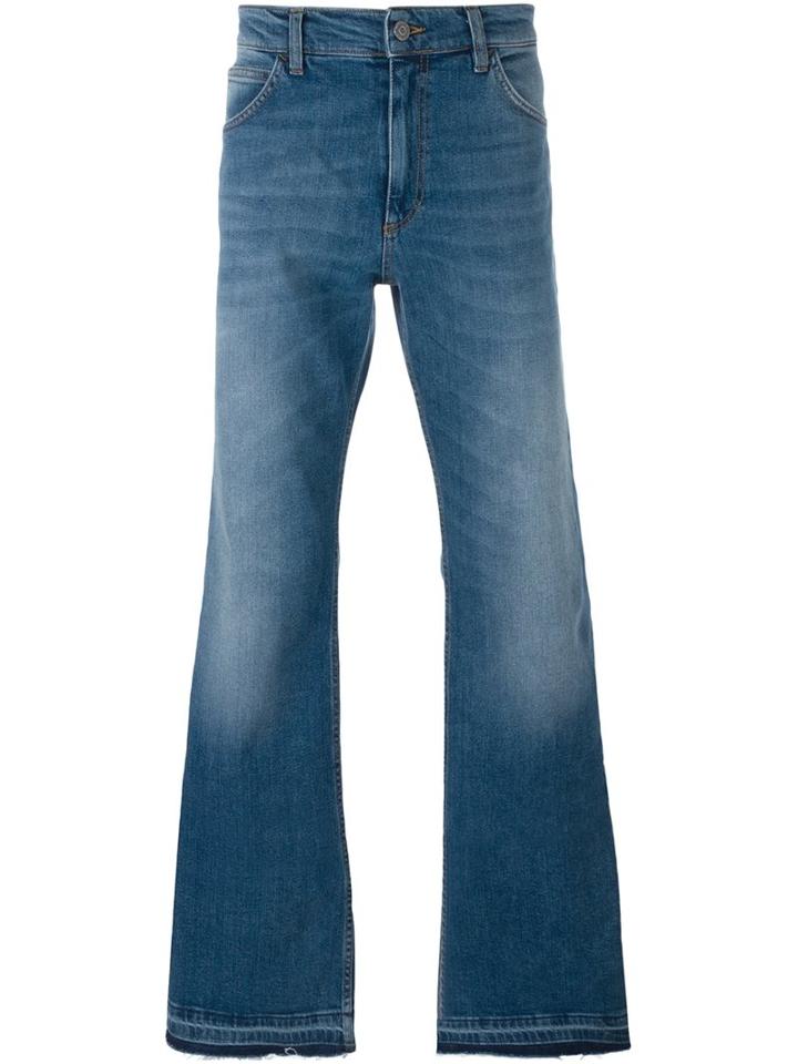 Roberto Cavalli Raw Hem Jeans, Men's, Size: 33, Blue, Cotton/spandex/elastane