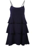Pascal Millet - Layered Cami Dress - Women - Silk - 38, Women's, Blue, Silk