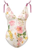 Zimmermann Floral Print Swimsuit - White