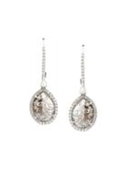 Saqqara 18kt White Gold Diamond Drop Earrings, Women's