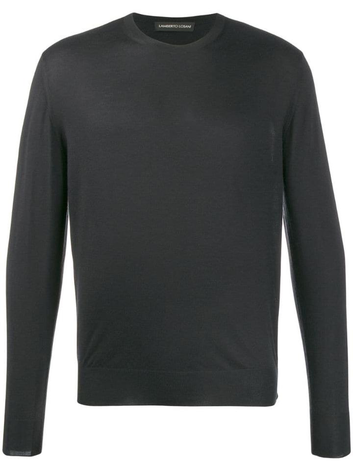 Lamberto Losani Crew Neck Pullover - Black